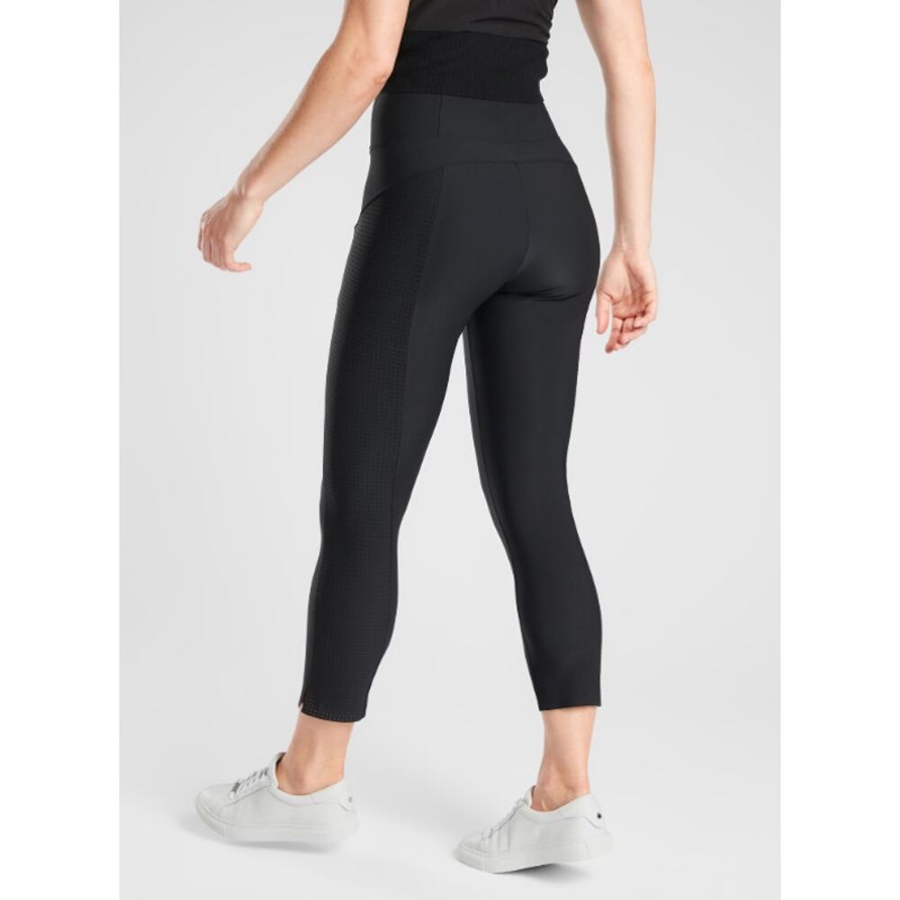 Athleta Stellar Pants Trousers Leggings Gray Green Crop Zip Pockets Size M - Picture 13 of 13